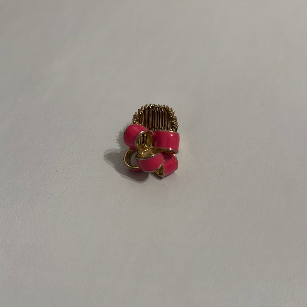Elegant Lilly Pulitzer Pink and Gold Women's Ring